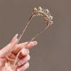 High end metal U-shaped hair clip for women, simple hair accessory, braided hair clip, fashionable girl headwear