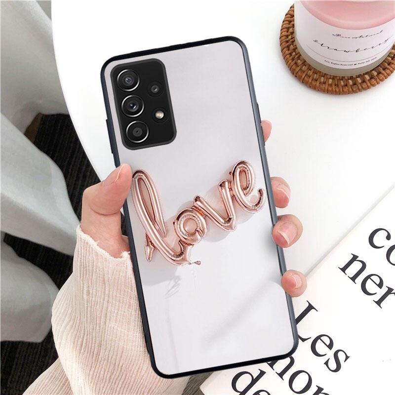 Neue Luxus Rose Gold Diamant Herz Telefon Fall Für Samsung Galaxy A13 A03 A12 A32 A71 A11 A21S A02 A52 A72 a51 A50 A70 A31 M31