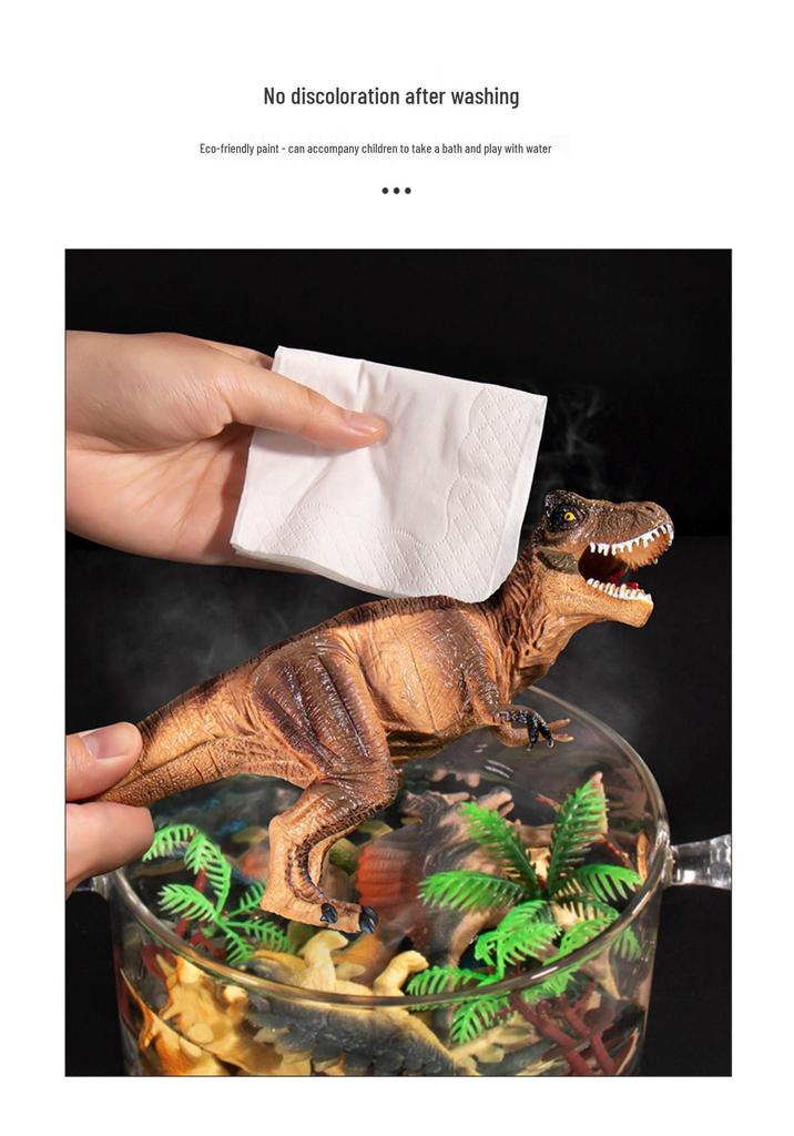 Weiche Dinosaurier-Spielzeuge für Kinder - Triceratops & Tyrannosaurus Rex Tierfiguren Set