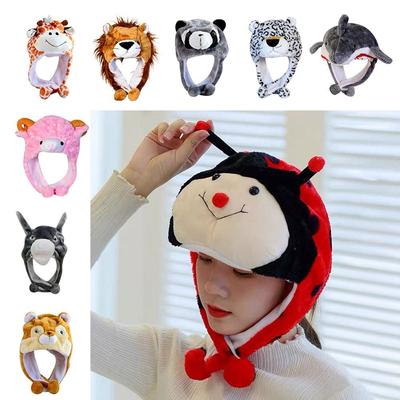 Ear Protection Cartoon Moving Hat Animal Neck Warmer Animal Earflap Hat Animal Hat Headgear Winter