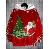 Child Sweatshirt Christmas Hoodie Cartoon Kawaii Santa Claus Print Sweatshirt for Girls Funny Holiday Party Clothes for Children