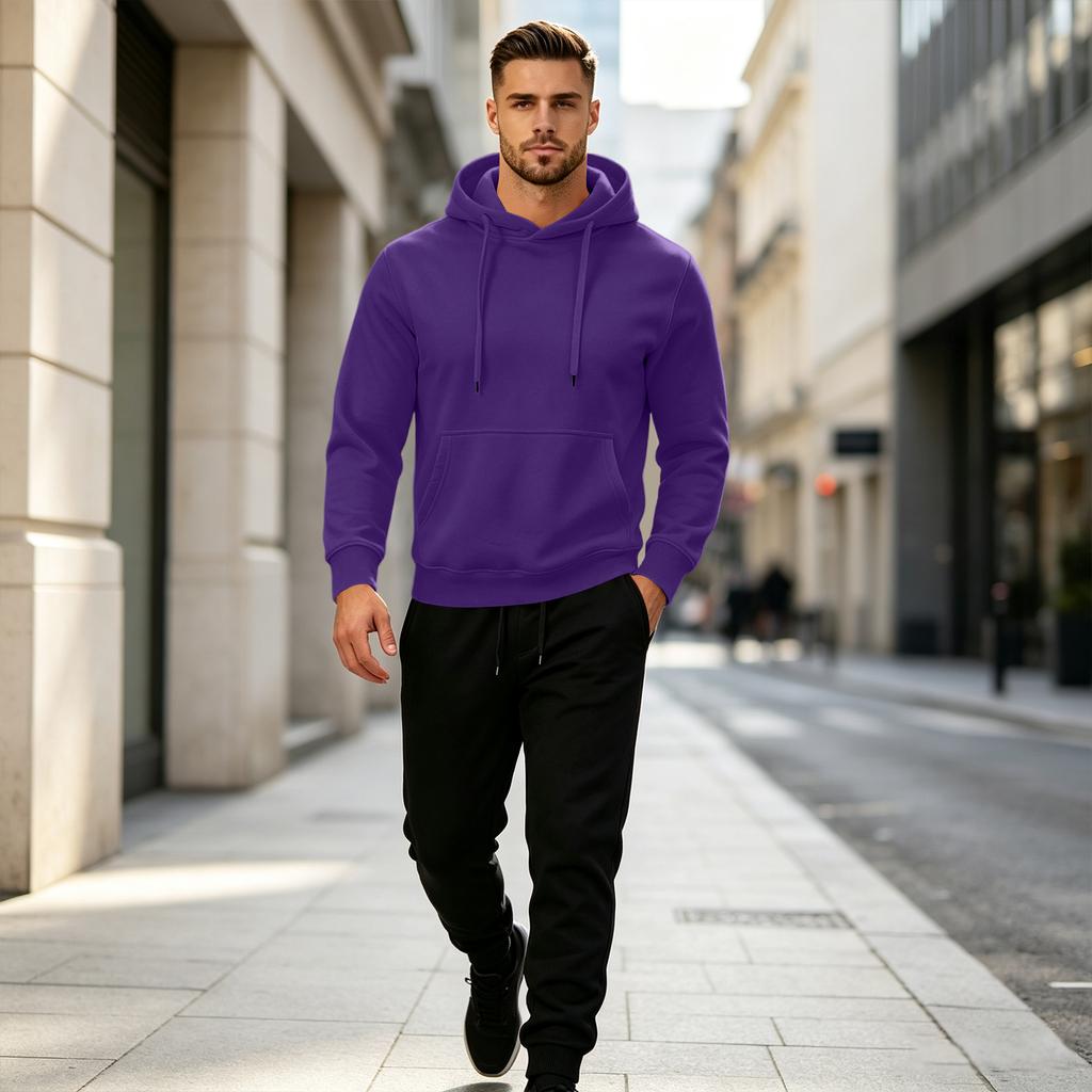 Men's Casual Sweatshirt and Jogger Set for Fall Winter Sports Training