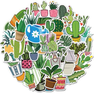 45 Green Fresh Plant Graffiti Stickers Suitcase Laptop Guitar Waterproof Stickers