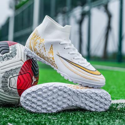 New Men's and Women's High-top Football Shoes with Broken Nails Children's Student Training Adult Long Nails Professional Competition