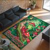 Forest Nature Theme Crystal Velvet Rug Personalized Custom Name Text Soft Floor Mat Home Decor