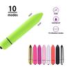 10-Speed Frosted Bullet Vibrator - Mini Intimate Massager for Women