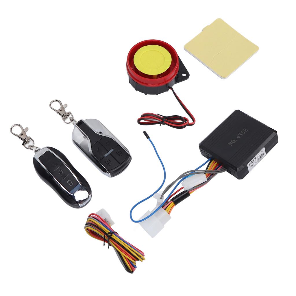 Motorcycle Anti Theft Alarm System Kit One Way Remote Control Waterproof Universal 12V
