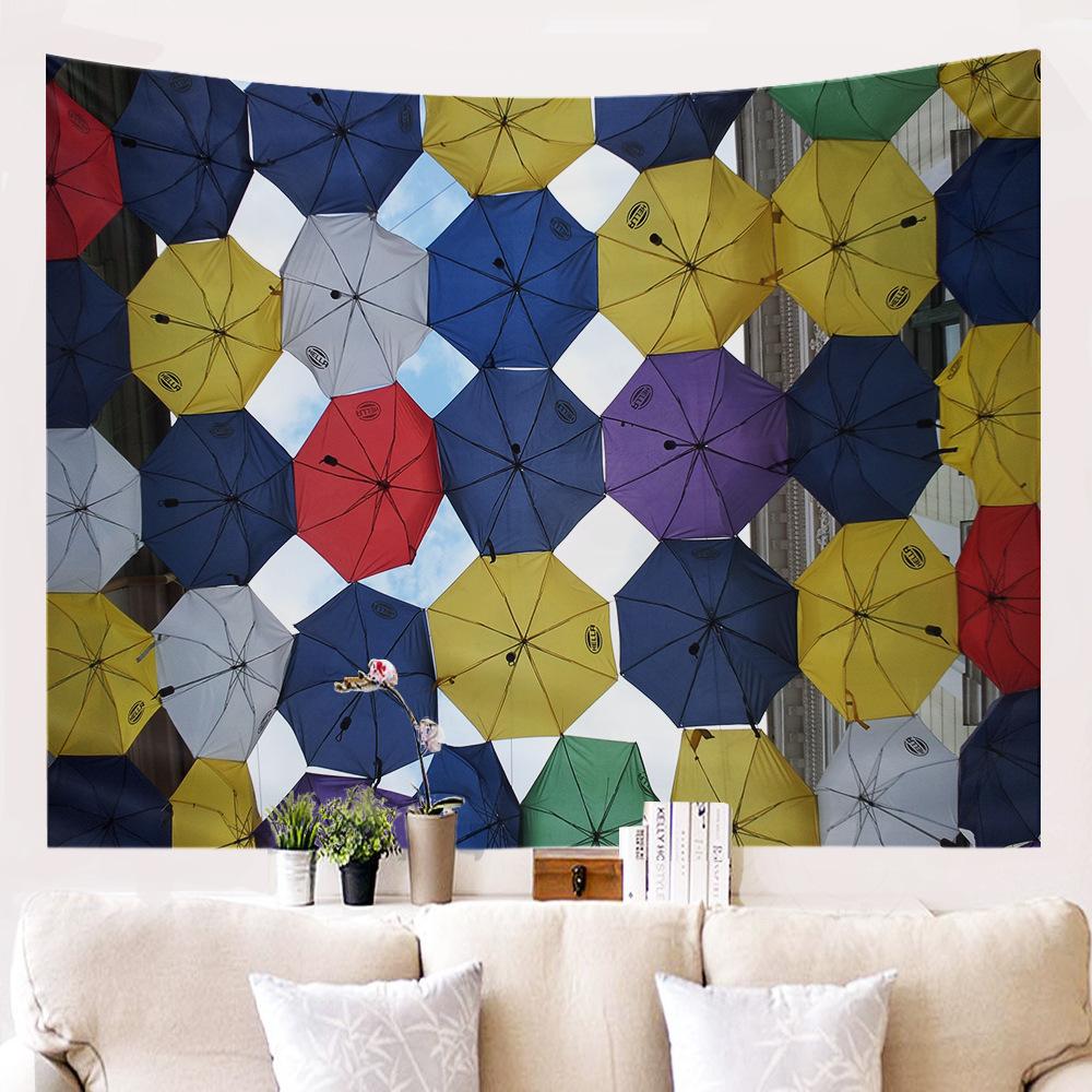 Umbrella Printed Wall Hanging Tapestry Bedspread Beach Mat Tapiz Witchcraft Background Wall Cloth Tapestries Blanket Yoga Mat