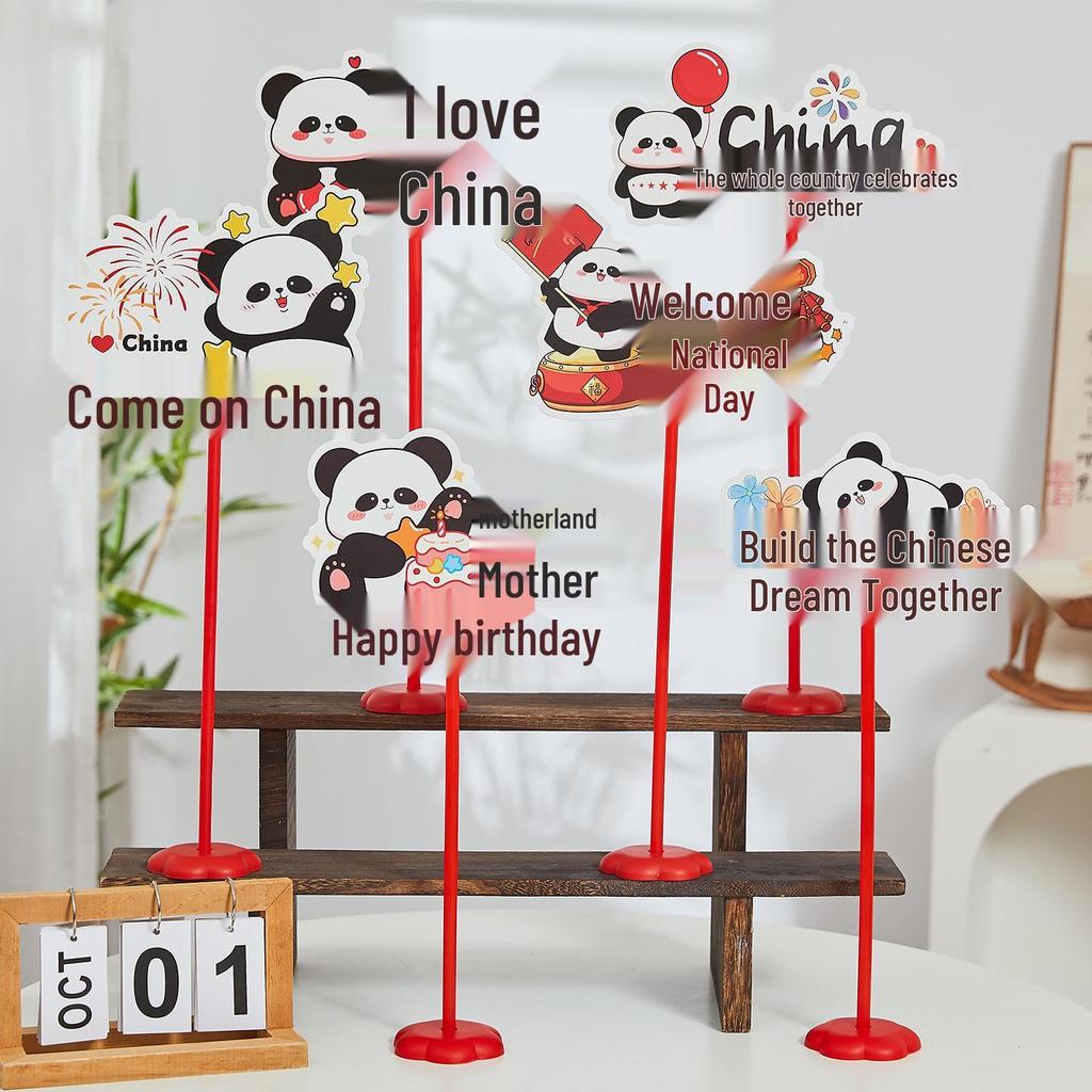 2025 Mid-Autumn Festival & National Day Cat Decor Sign for Shopping Mall & Store Counter Display