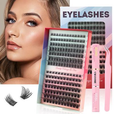 Diy Segmented Single-Cluster False Eyelashes 9-16Mm Eyelashes C Curvature Dense Curl