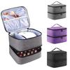 Nail Polish Storage Bag Essential Oil Bag Portable Cosmetic Nail Care Kit Nail Care Tool Storage Box 30 Compartment