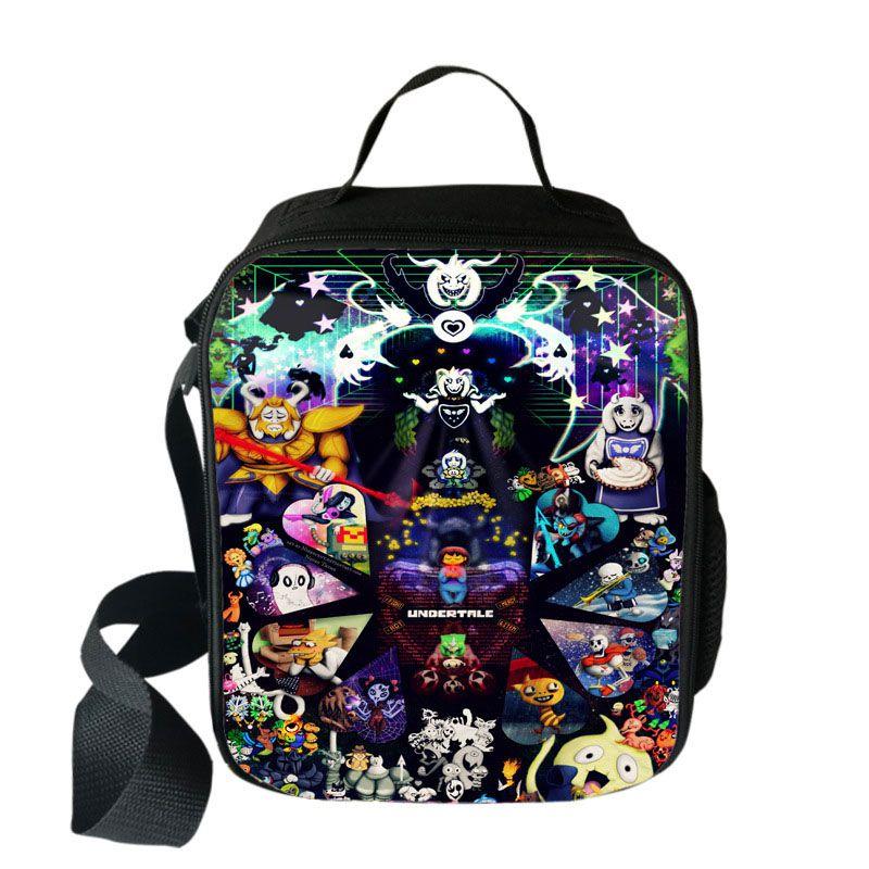 Undertale Game Insulated Lunch Bag With Large Capacity For School And Travel Use