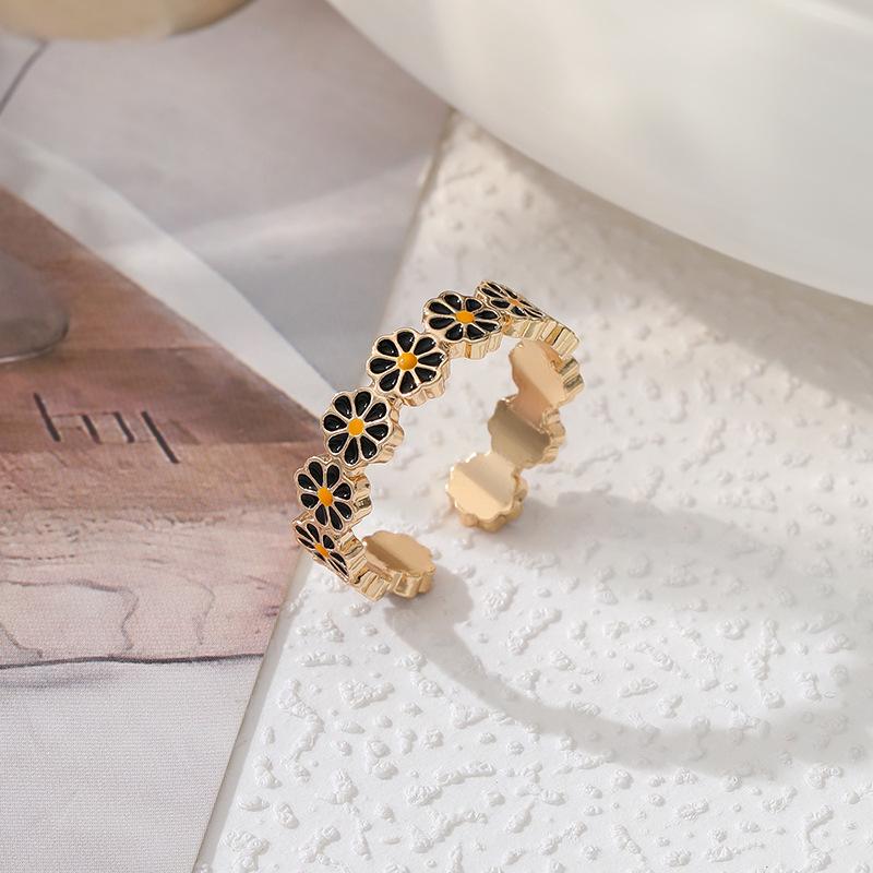 

new small daisy Mori small fresh Epoxy earrings ring series ins fashion temperament jewelry