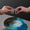 Small Wine Glass Tray Molds Beer Plate Moulds Water Cup Tray Resin Mold DIY Crafts Molds Silicone Material for DIY Tray