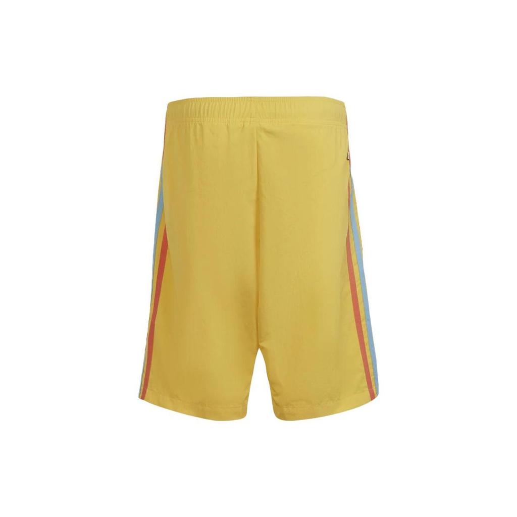 Adidas Originals Striped Sports Casual Shorts Kids Shorts Yellow IB8620