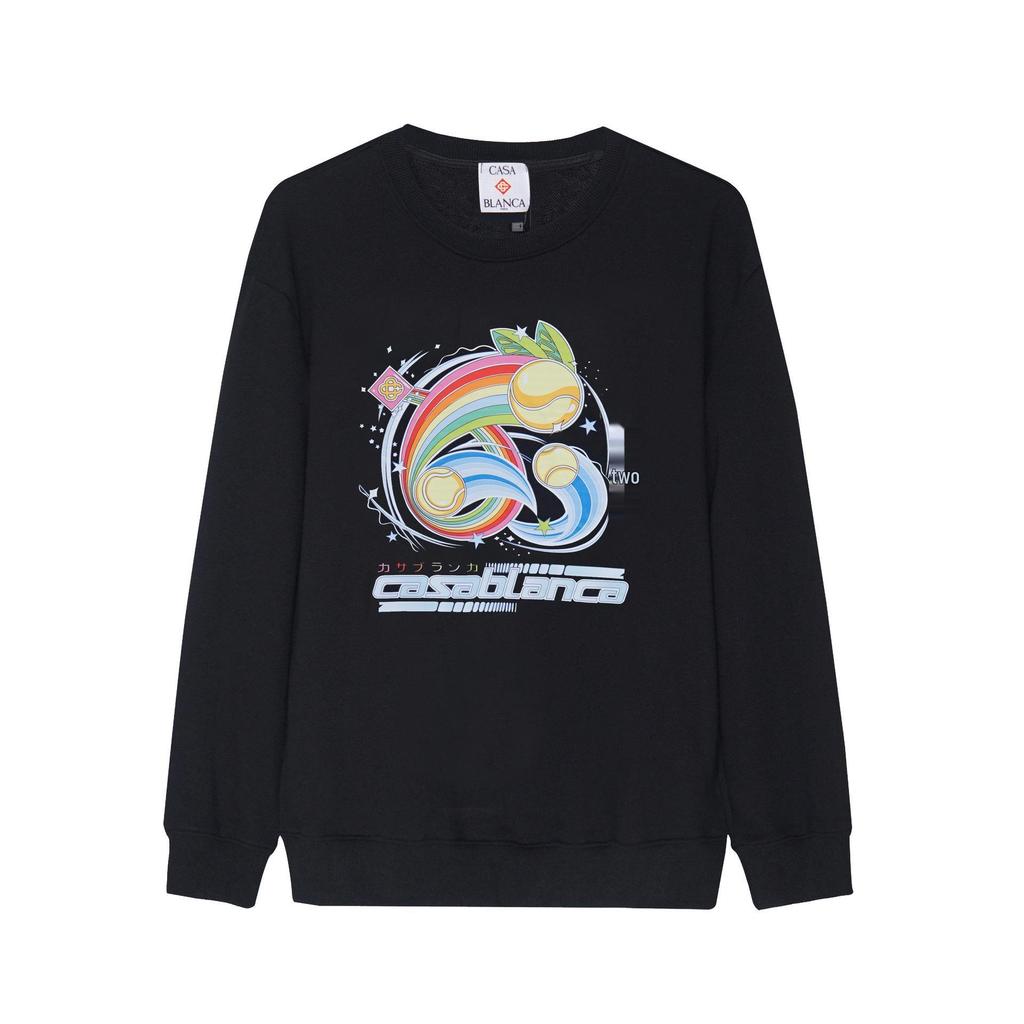 Felpa Unisex Casablanca con Stampa Logo: Maglia base trendy a girocollo per Autunno/Inverno