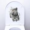 3D Cute Cat Toilet Sticker Bathroom Toilet Cover Sticker Wall Stickers Animal Wc Accessories Fun For Home Bath Room Decoration