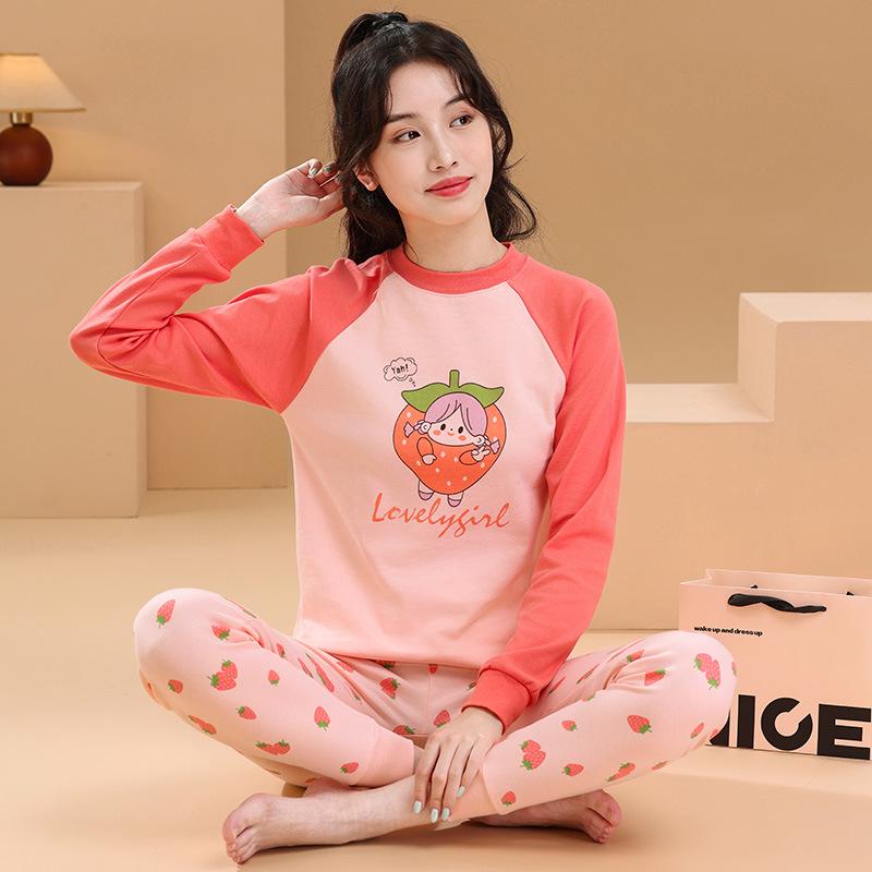 Children's Pure Cotton Thermal Underwear Set - Boys and Girls Pajamas for Autumn
