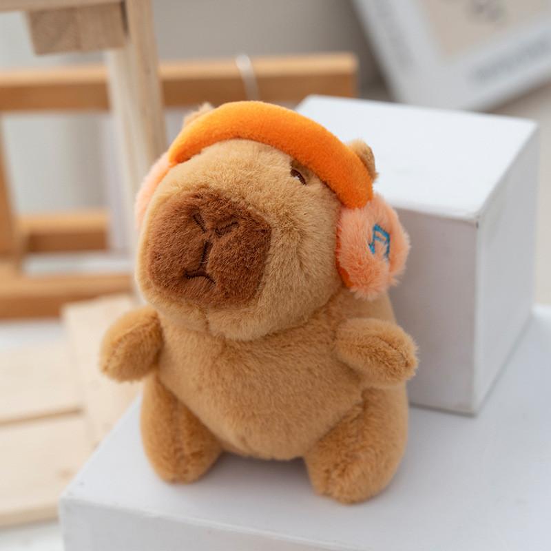 Plush Toy Capybara Keychain Backpack Charm Stress Relief Gift For Kids Teens