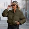 2023 Autumn/Winter Fashion New Women's Long Sleeve High Neck Warm Coat Loose Casual Cotton Coat