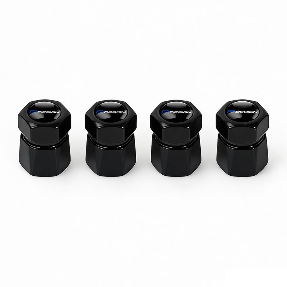 

4Pc Metal Alloy Wheel Tire Air Valve Dust Caps Rim Accessories for Volvo Rdesign XC90 S60 XC60 V70 S80 S40 V50 V40 V60 XC70 XC90