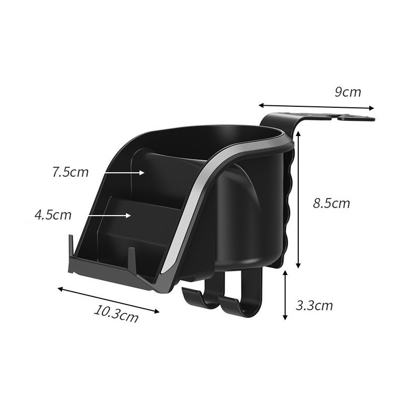 3-in-1 Car Seat Cup Holder Cell Phone Holder Car Headrest Multifunctional Hook Storage Box Car Interior Accessories