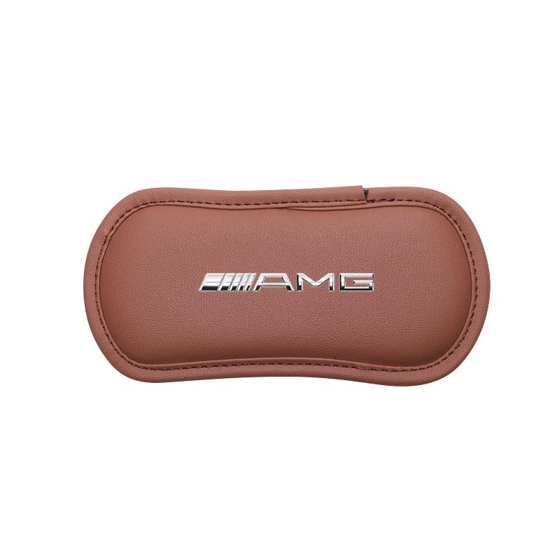 1Pcs Leather Car Pillow Car Knee Pad Elastic Memory Foam Leg Pad For Mercedes Benz AMG W204 W203 W212 W211 W124 W210 GLC GLE E CLA GLA W205 W211