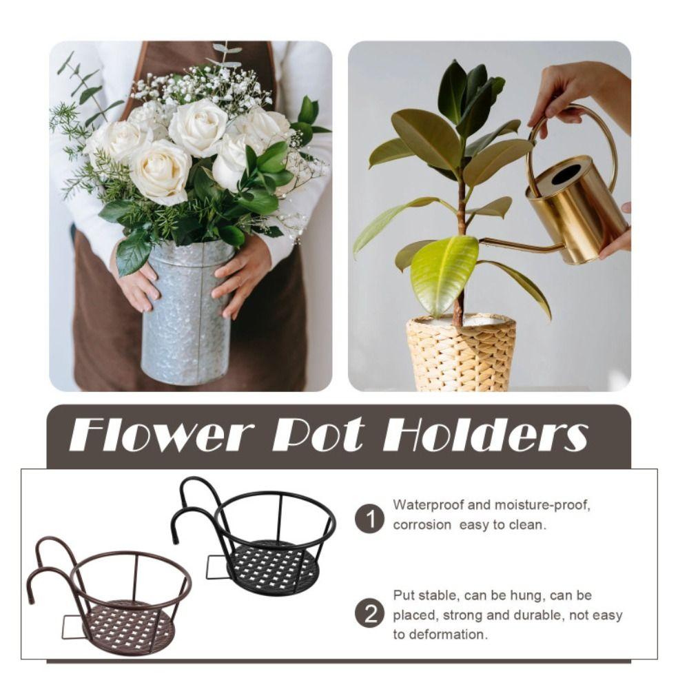 Simple Flower Pots Stand Hanging Potted Plant Rack Patio Garden Hanging Basket  Bedroom