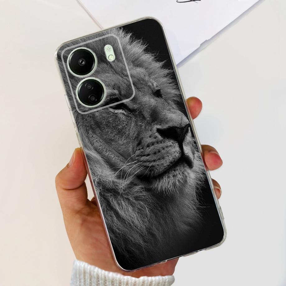 For Xiaomi Poco C65 Case for PocoC65 Silicone Funda Para Capa Coque Soft Phone Cases Back Cover Marble Flower Pattern Shockproof