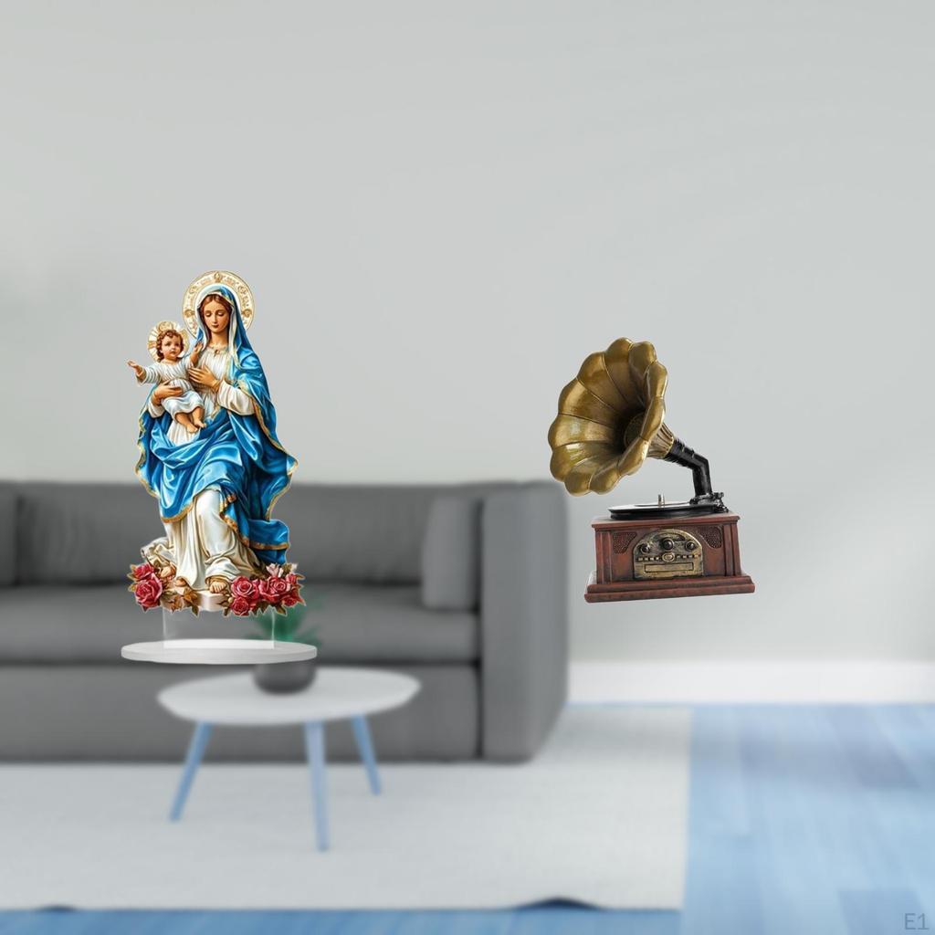 Acrylic Resin Tabletop Ornament Unique Collectible Sculpture Vintage Figurine Gift for Home Holiday