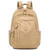 Women's Backpack Solid Color Nylon Backpack Large Capacity Water-repellent Student Schoolbag