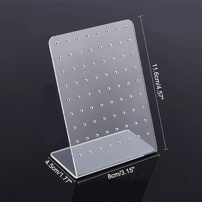 72 Holes Acrylic Earring Display Stand, Transparent Stud Jewelry Storage Organizer, Earring Holder, Earring Storage, Home Storage 1pc