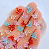 100Pcs New Cute Resin 6*9mm Cartoon Small Butterfly Series Flat Back Fit Phone Deco Parts Embellishments for Hair Bows Accessori