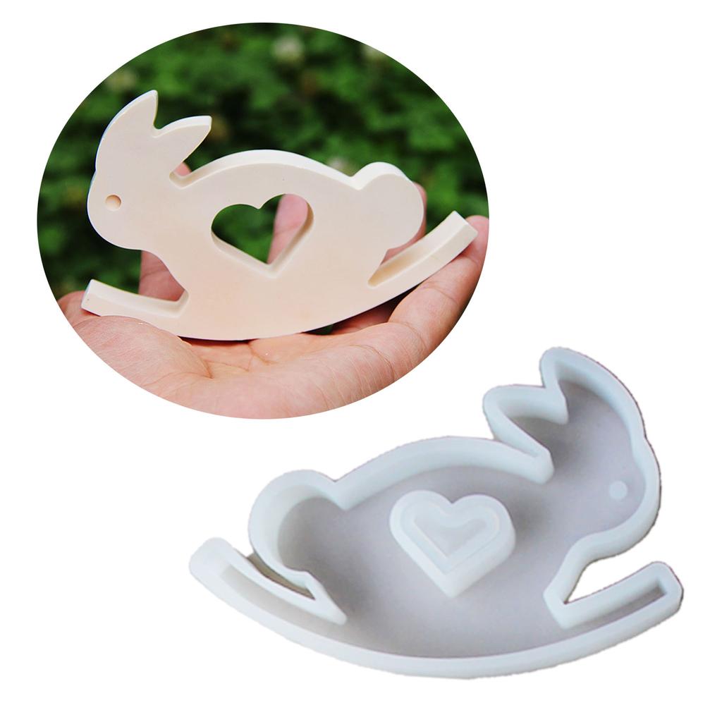 Forma silikonowa koń na biegunach Ornament Formy do gipsów dekoracyjnych Ręcznie robione odlewy zwierząt Formy do dekoracji świątecznych