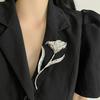 Women Brooch Sparkling Rhinestones Flower Leaf Shape Lapel Pin Suits Coats Bags Scarves Badge Versatile Accessory