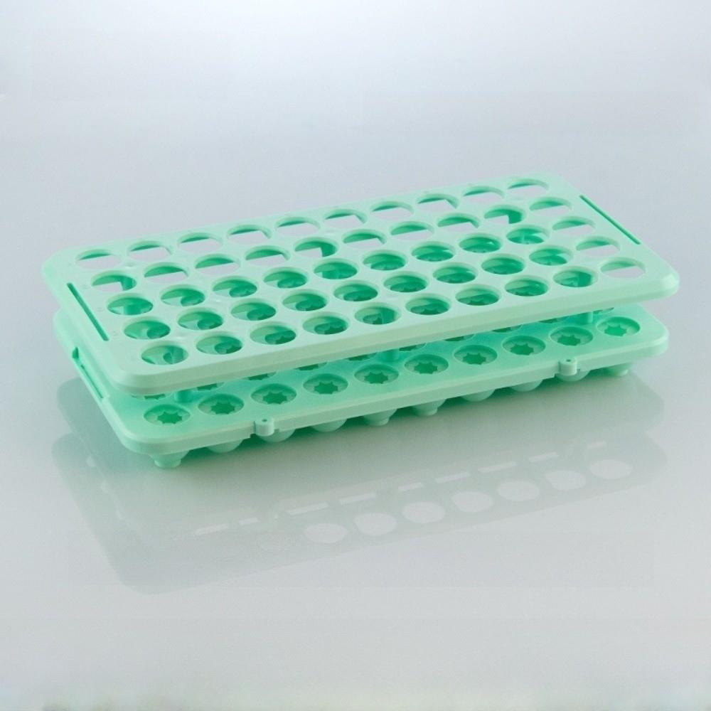 18mm Holes Test Tube Rack 50-Slot Sampling Tube Rack Centrifuge Tube Rack for 5mL 10mL 15mL Tubes