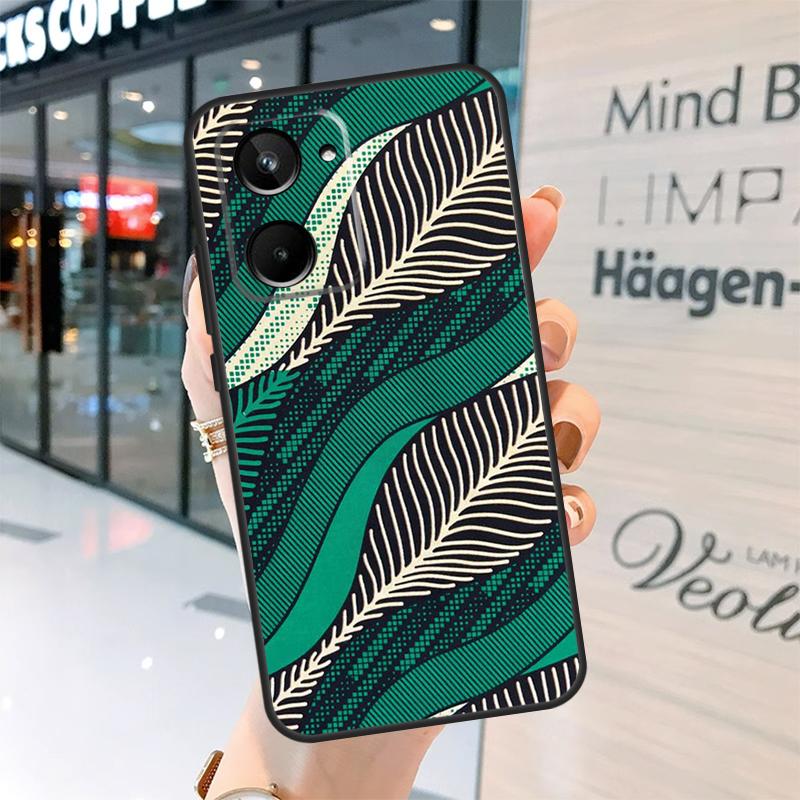 African Style Fabric Print Case For Realme 15 14 13 12 11 Pro Plus GT6 GT7 Pro C55 C51 C35 C53 C61 C65 C67 C63 C71 C75