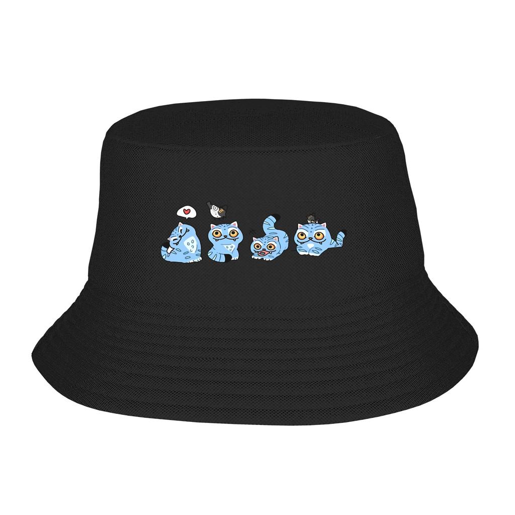 Men Women Bucket Hats Derpy Tiger Cat Vocation Getaway Headwear Packable Fisherman Hats Huntrix Kpop Demon Hunters Boonie Hat