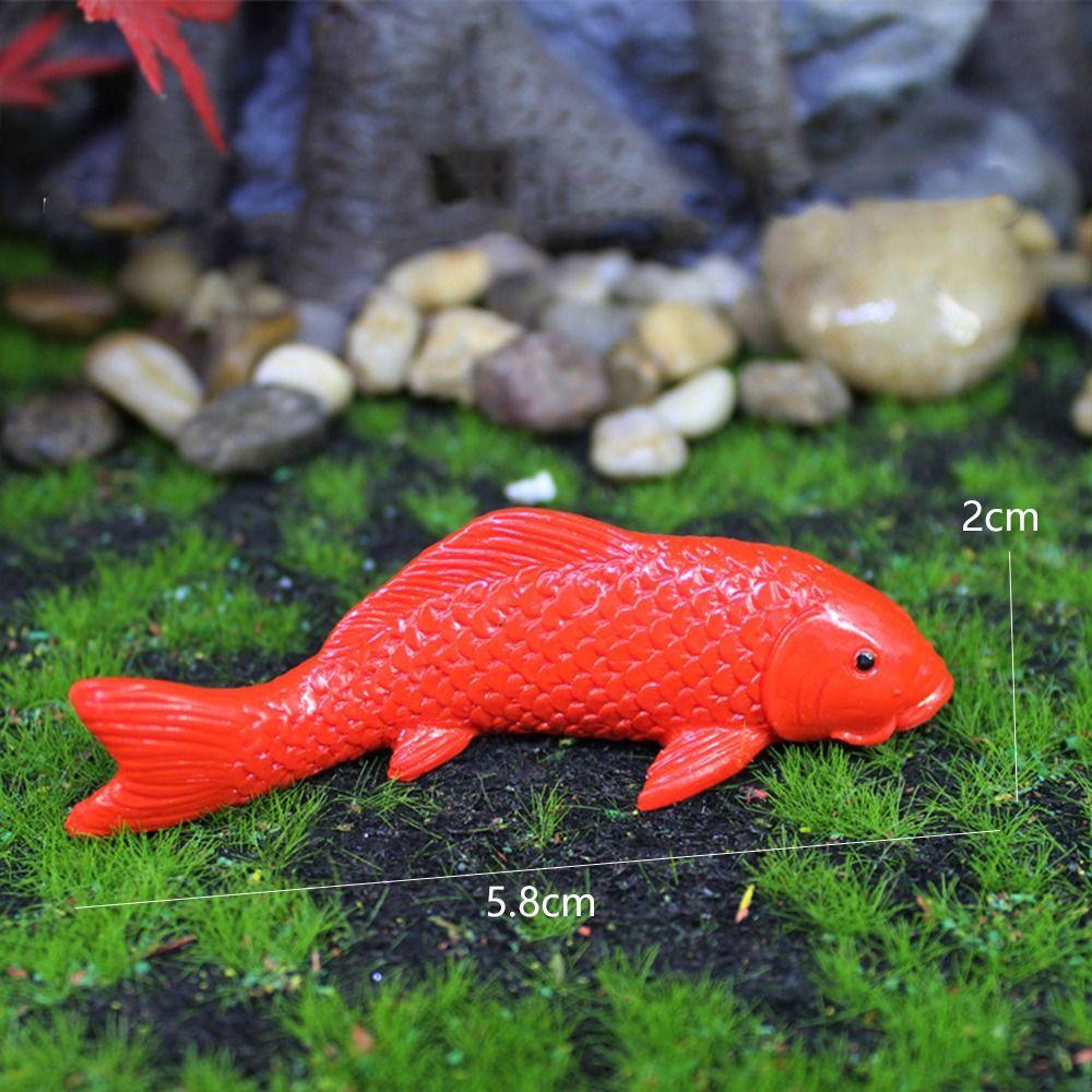 Cartoon Mini Koi Fish Ornament Resin Crafts Small Fish  Statue Kids Gift Carp Figurines  Aquarium