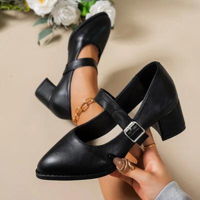 Mode Elegant High Heels Pumps Janes Schuhe Große Größe 42 Schwarz Rot Weiß Damen Absatz Tanz Party Hochzeitsschuhe Klassisch