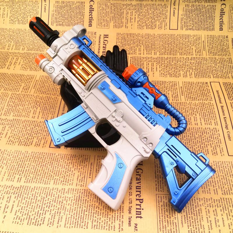 Children's Electric Toy Gun with Sound, Light, and Vibration - Music & LED Effects Pistol for Boys