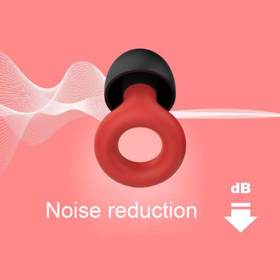 1 Pair Noise Canceling Ear Plugs with Ear Tips Soft Ergonomic Hearing Protection Swimming Study Sleeping Earplugs Traveling Use