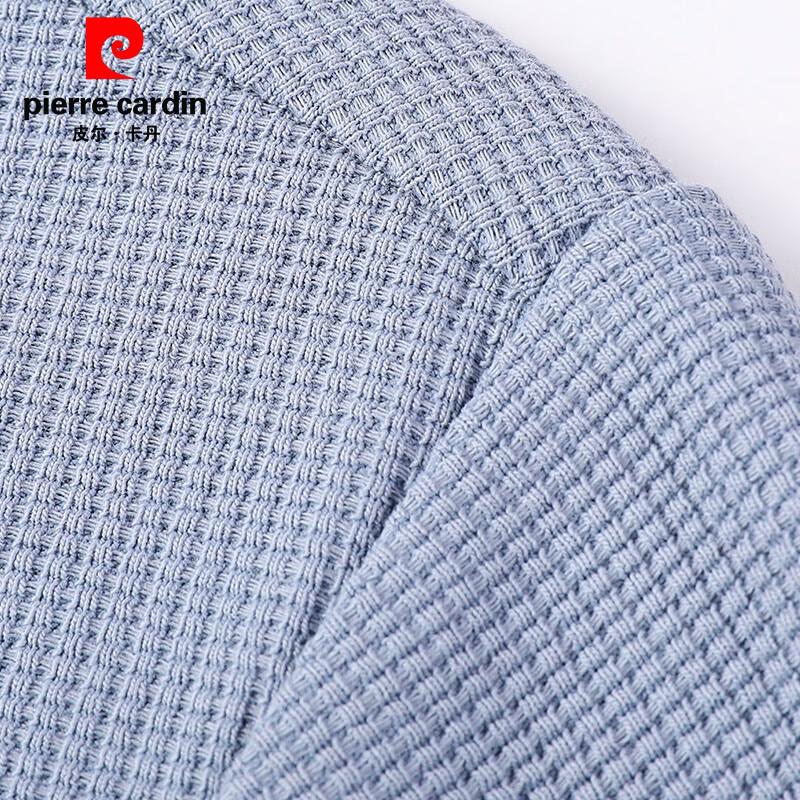 Pierre Cardin Men's Waffle-Knit Silk Blend Pullover Sweatshirt