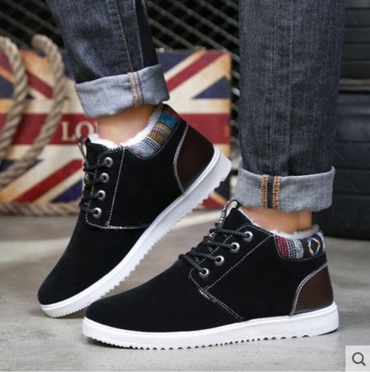 Plus thickening autumn winter outdoor leisure men boots warm tooling cotton shoes England boots men's shoes snow boots fgb78