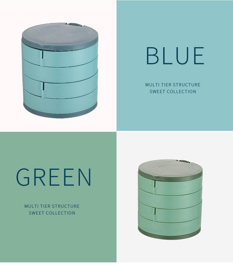 Rotating Multi-layer Jewelry Box with Mirror - Exquisite Storage for Earrings and Necklaces, Dustproof Design