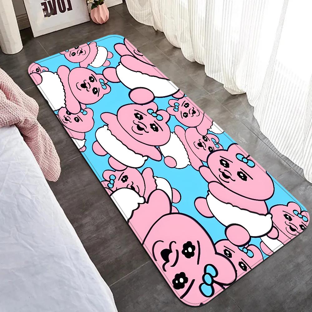 O-Opanchu U-Usagi Cartoon Cute Kitchen Mat Kids Room Bedroom Decoration Balcony Anti-Slip Doormat Living Room Alfombra