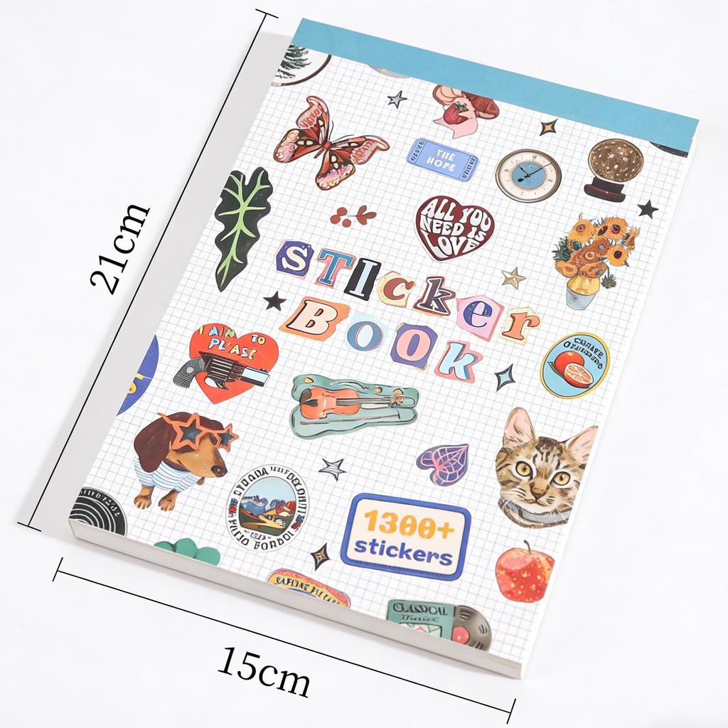 1300Pcs Ins Style Cute Stickers, Aesthetic Waterproof Decorative Stickers For Journal Planner Scrapbook And Diy Scrapbook Diary