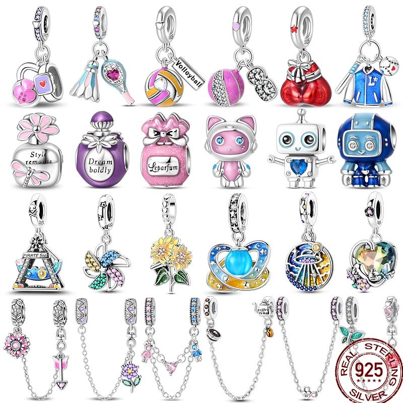 Copper Colorful Beads Youth Multi Series Shiny Inlaid Zircon Pendant Suitable For Pan Original Jewelry Gift