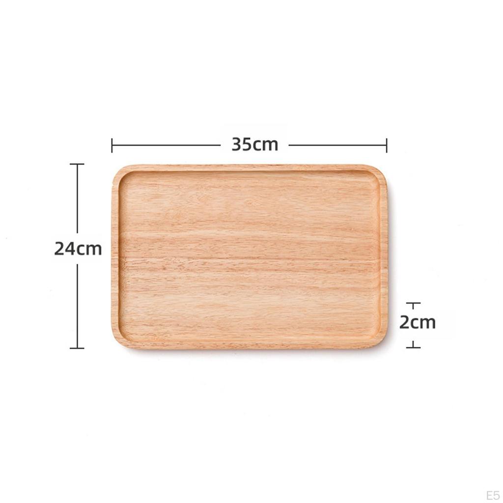 Serveringsbrett i tre Frokostbrett Te Drikk Moderne Mat Snacks Tallerken for Kjøkken