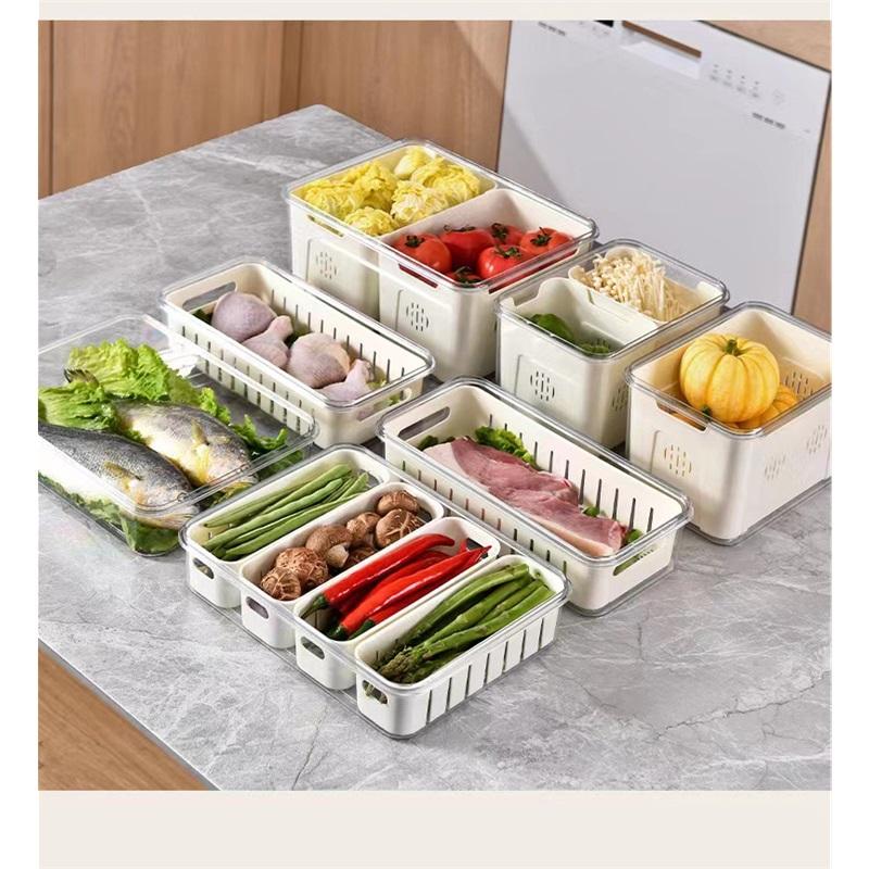 Refrigerator Organizer Food Grade Freshness Special Kitchen Fruit Meat Freezer Storage Organizer